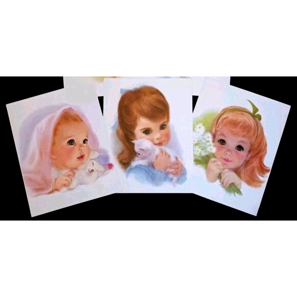 Set of 5 Vintage 1960s Francis Hook Northern Tissue American Girl Prints 11 X 14 - Picture 3 of 8